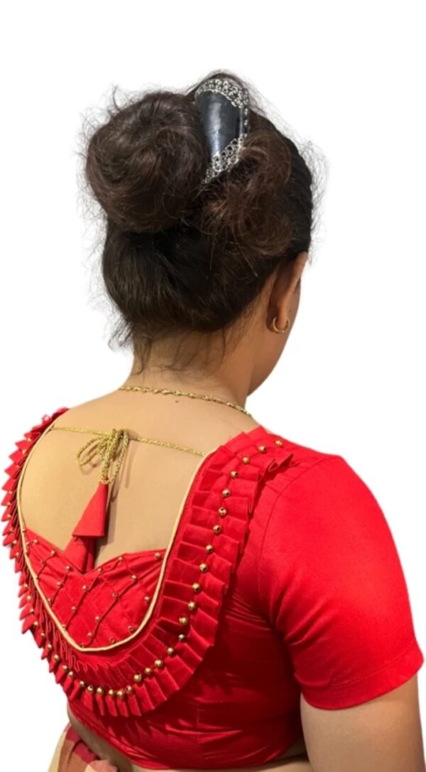 women cotton blouse moti work - Image 3